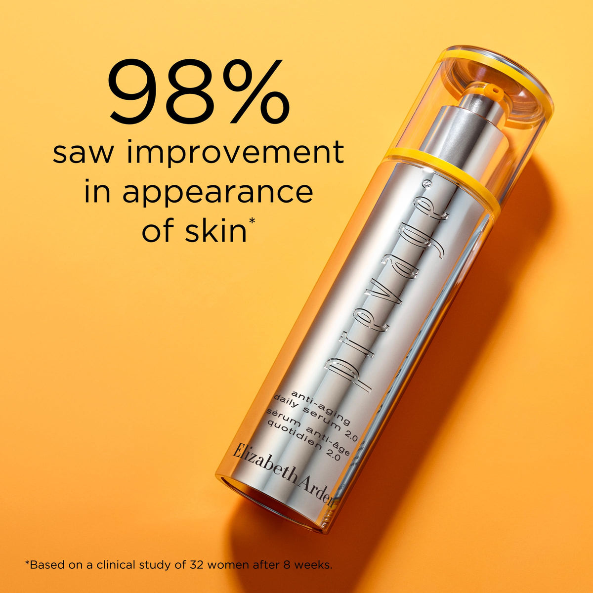 Elizabeth Arden PREVAGE serum on hand application demonstrating smooth spreadability and quick skin feel