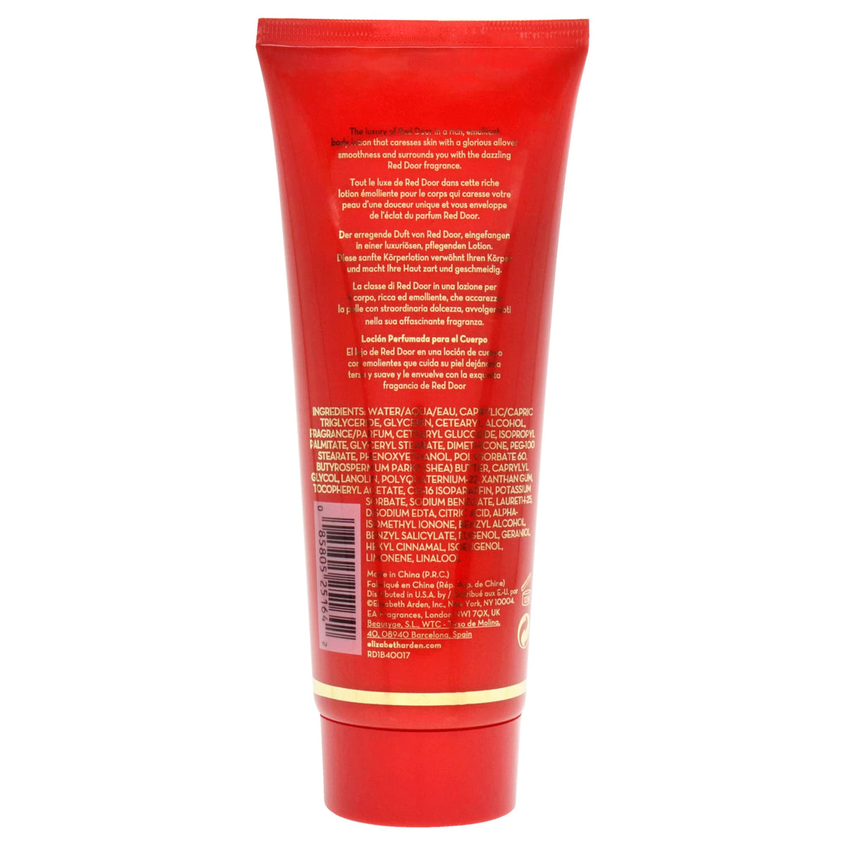 Elizabeth Arden Red Door applied to hand demonstrating hydrating finish and subtle floral scent layering benefit