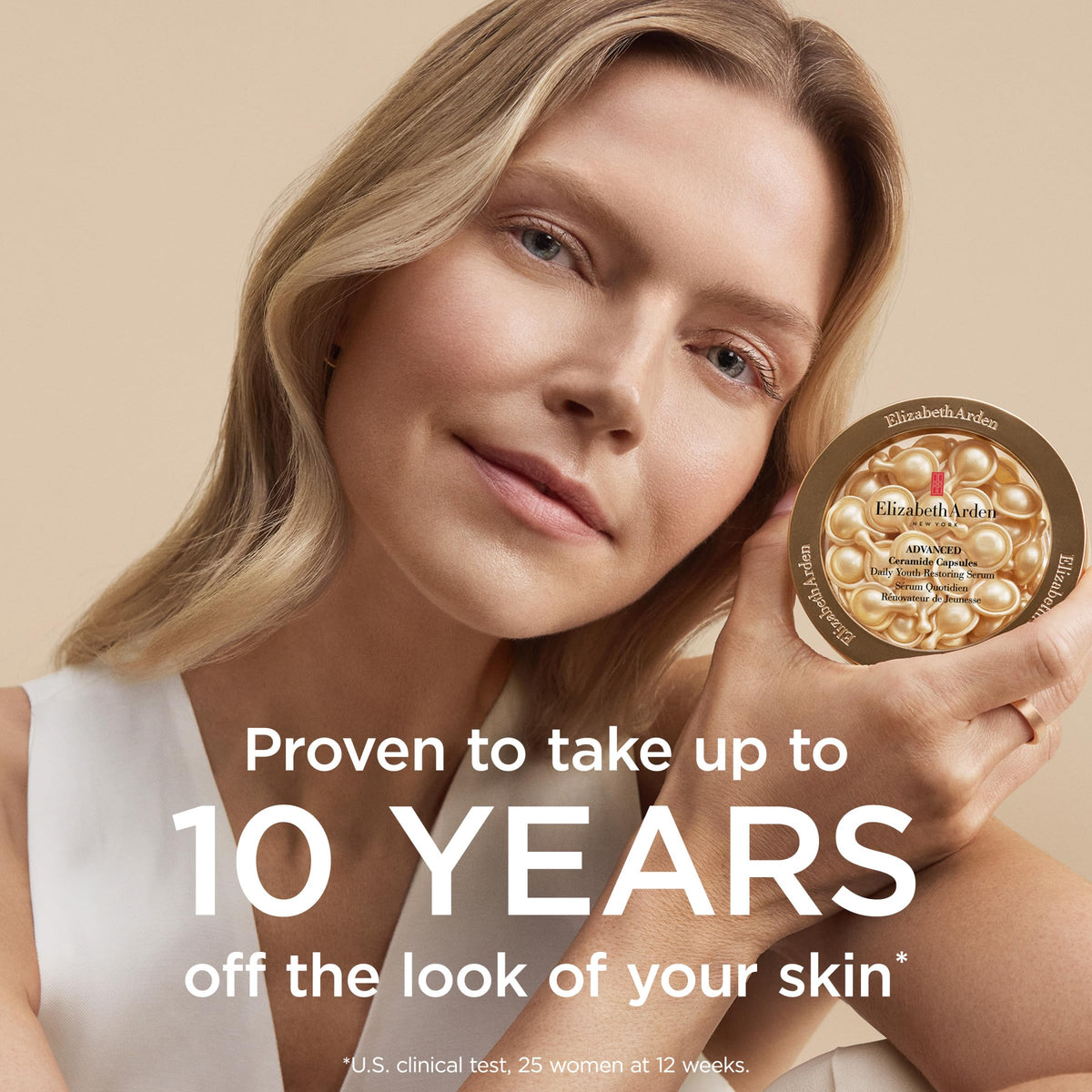 Elizabeth Arden serum texture close-up illustrating lightweight absorption