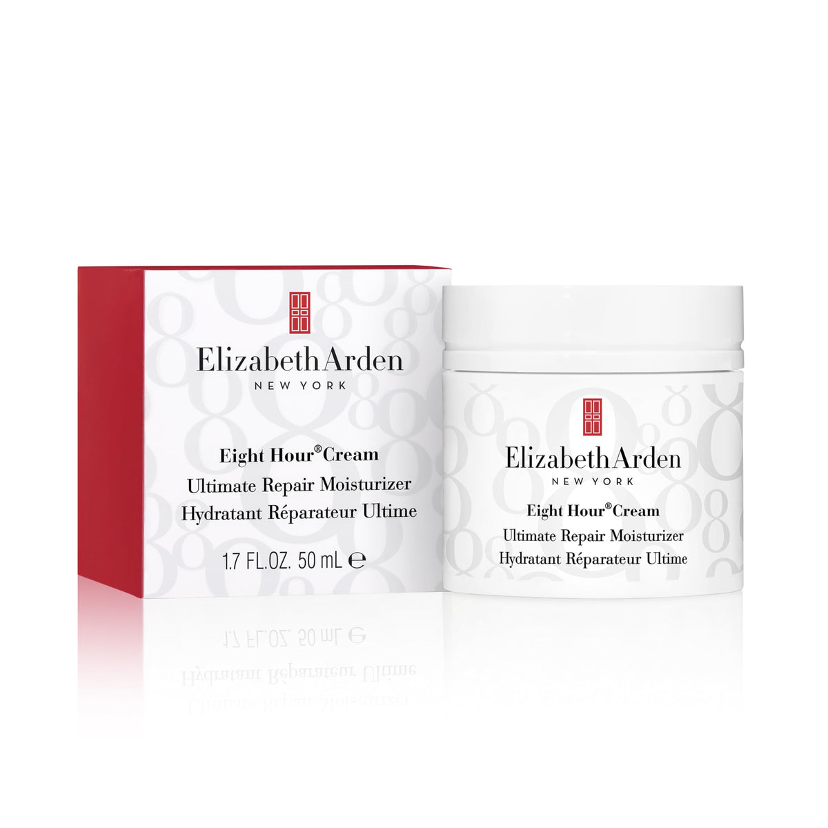 Elizabeth Arden jar front showing elegant label and calming hydration benefit