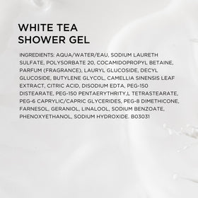 Elizabeth Arden shower gel on bathroom shelf in lifestyle scene showing daily indulgence