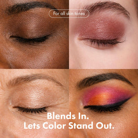 Elizabeth Mott applying primer to eyelid demonstrating crease-free base and smoother blending