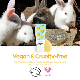 Elizabeth Mott back packaging details showing directions and cruelty-free badge