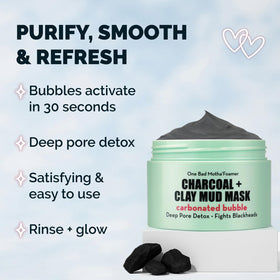 Elizabeth Mott close-up of activated charcoal ingredient for detox