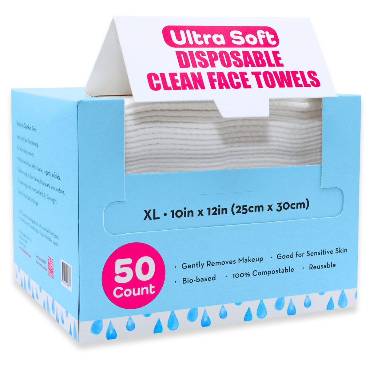 Elizabeth Mott front packaging showing compact 50-count box and product name for easy storage