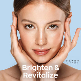 Elizabeth Mott ingredient list close-up showing vitamin C and peptides for smoother skin