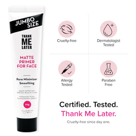 Elizabeth Mott jumbo 60g tube sitting upright emphasizing value and longevity