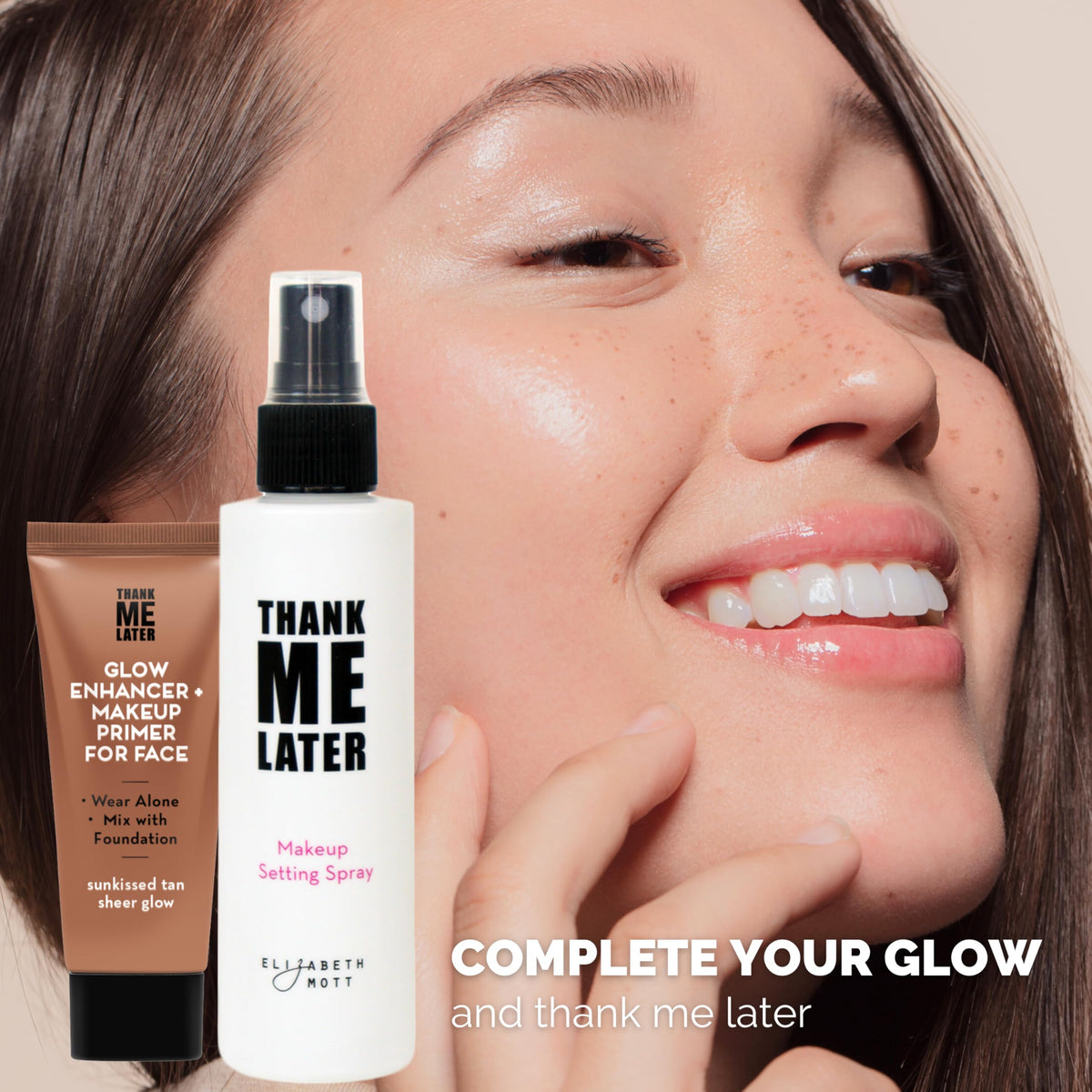 Elizabeth Mott lifestyle shot in makeup bag for everyday beauty convenience