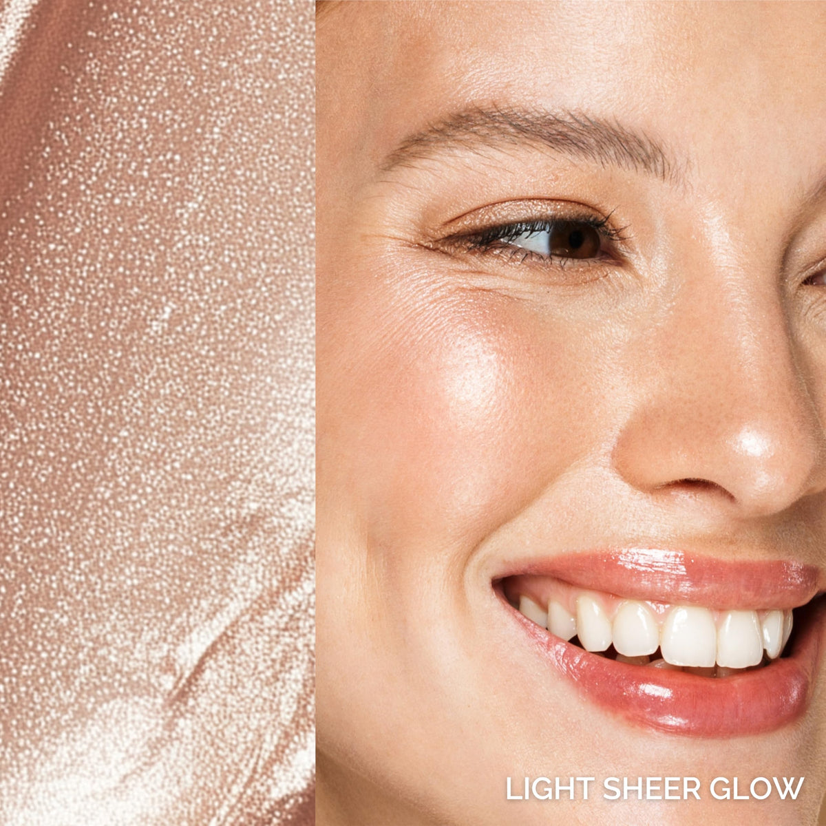 Elizabeth Mott dispensing product to show lightweight, hydrating benefit