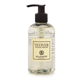 elizabeth W lifestyle at sink with bottle, suggests everyday stylish hand care