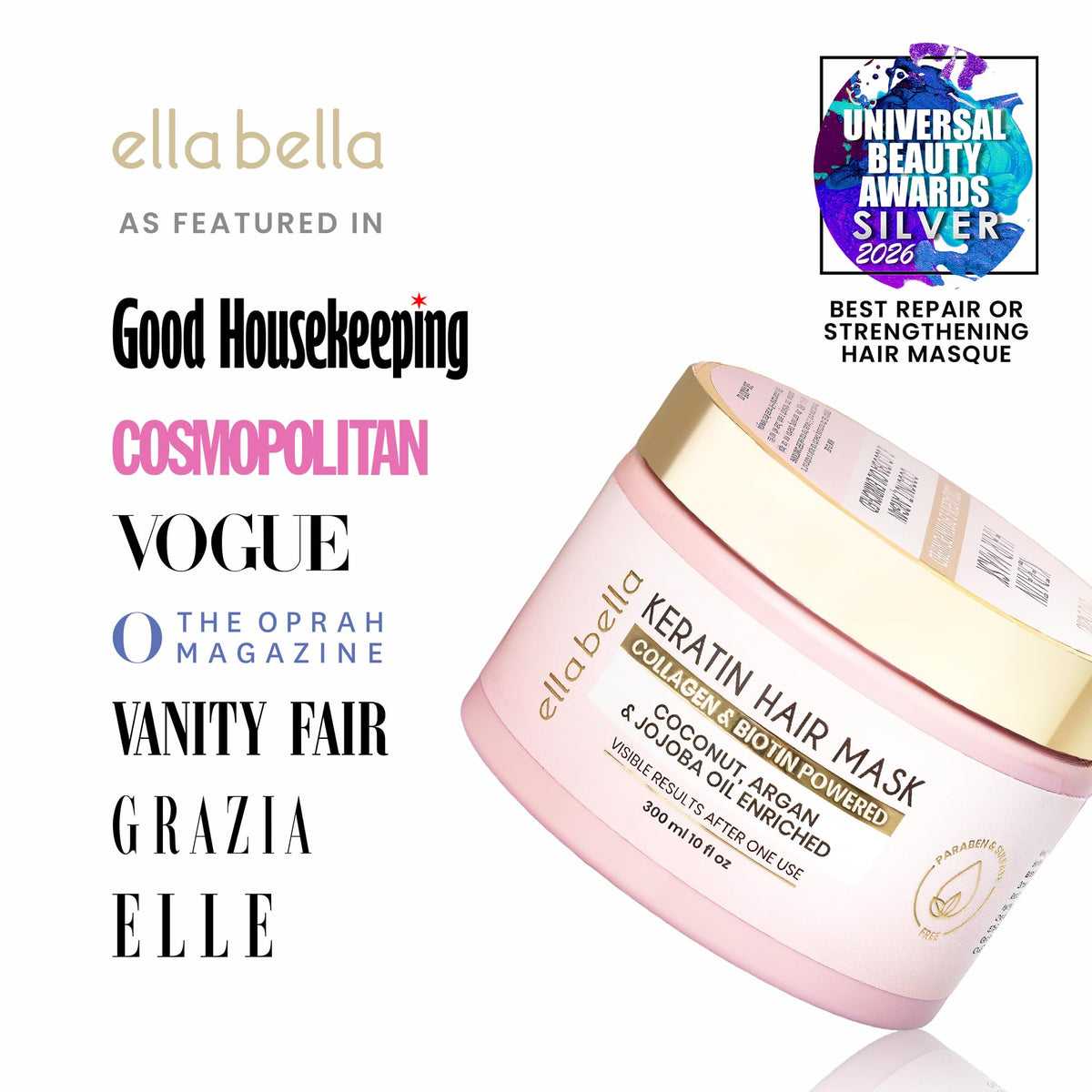 ELLA BELLA application on curly hair showing reduced frizz and better definition