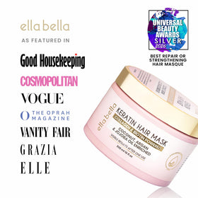 ELLA BELLA application on curly hair showing reduced frizz and better definition