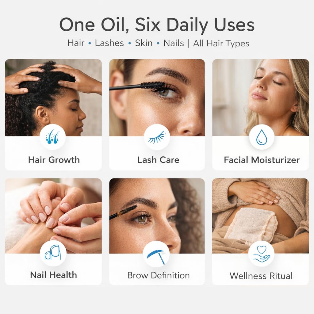 Ella & Eden oil poured into hand demonstrating moisturizing use