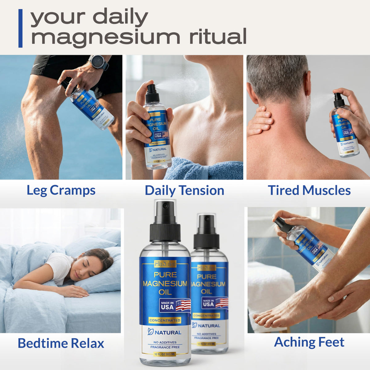 Ella & Eden spray texture on skin showing quick absorption benefit