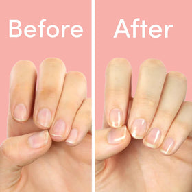 ella+mila nail on hand application demonstrating instant reinforcement and neat look