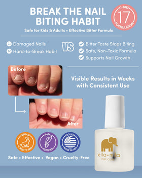 ella+mila brush open over bottle illustrating easy application and control