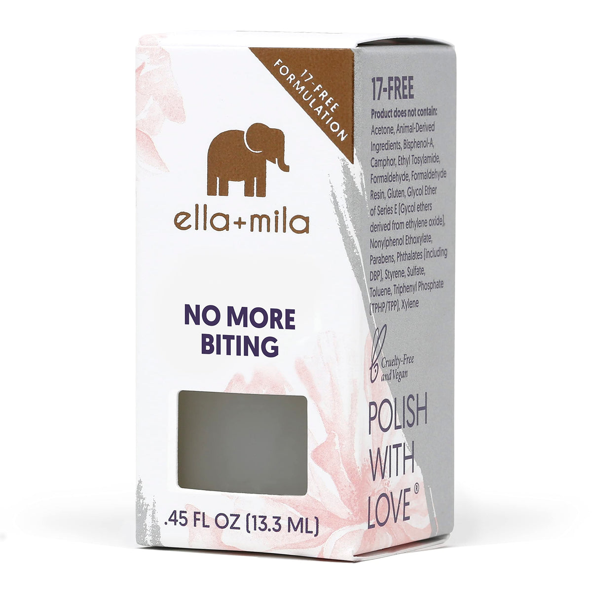 ella+mila bottle on bathroom counter demonstrating daily routine use