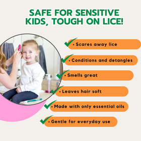 Ella’s Kids spray in hand demonstrating easy application and convenience