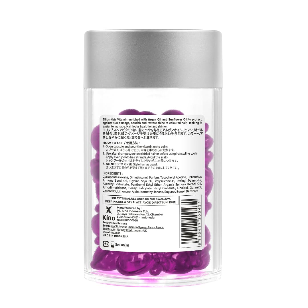 Ellips capsule close-up with smooth oil texture for extra shine benefit