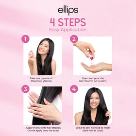 Ellips open capsule pouring oil into palms for easy single-dose application