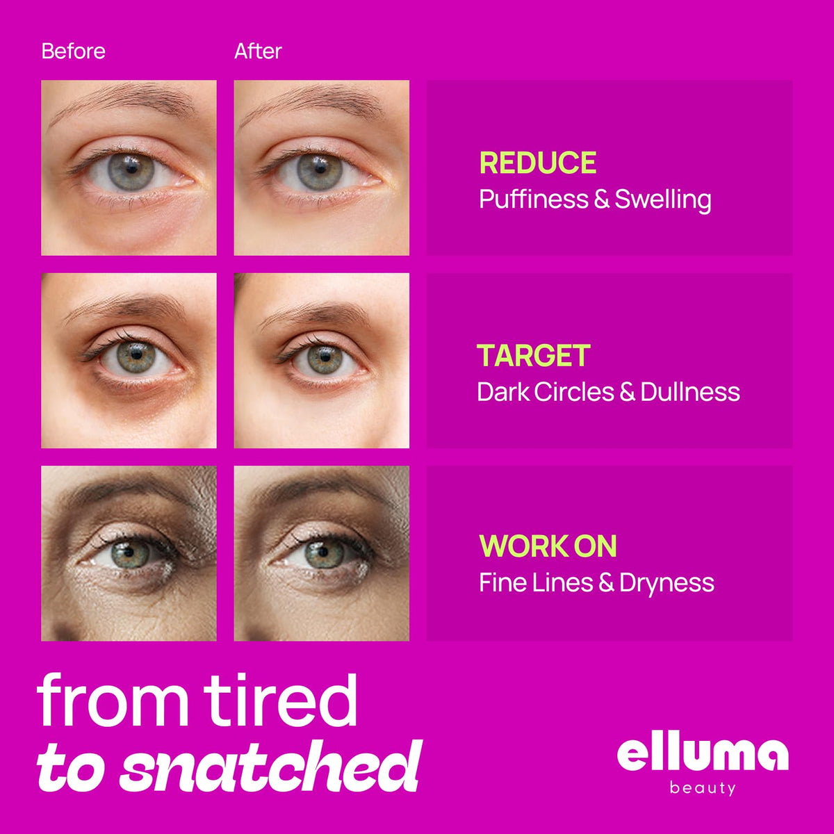Elluma Beauty close-up hydrogel texture highlighting smooth adherence and moisture delivery