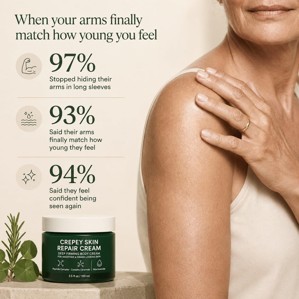 Eloix texture close-up revealing lightweight cream and fast absorption