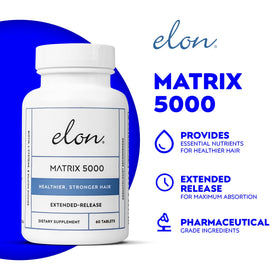 Elon Matrix 5000 capsule closeup highlighting pill design and steady release benefit