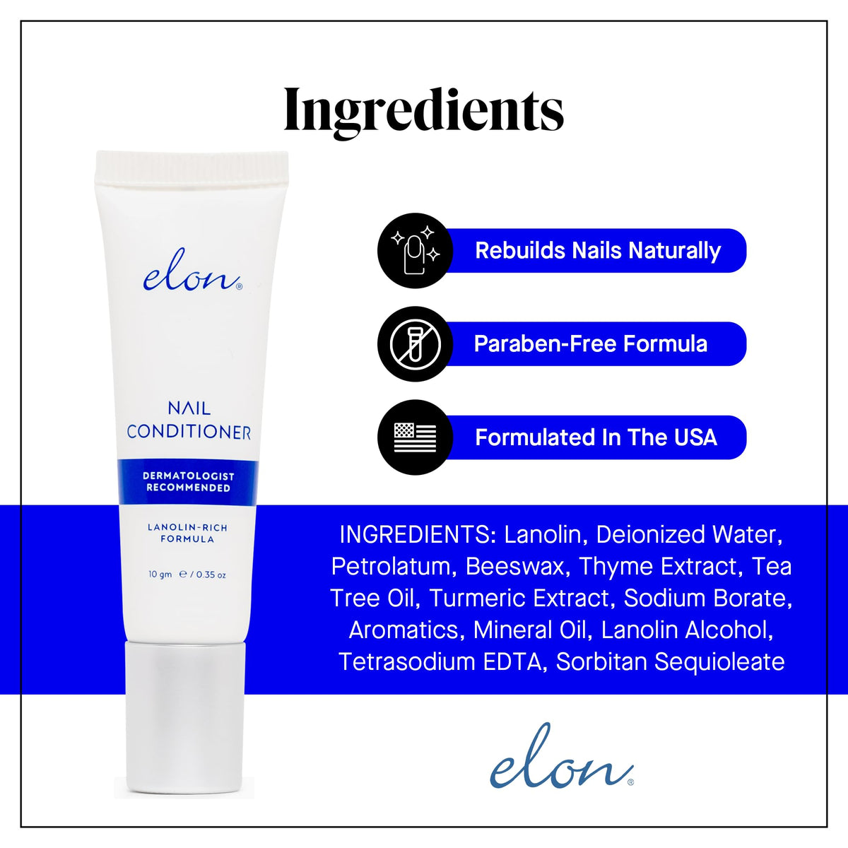 Elon night routine on sink showing nightly use to support nail recovery