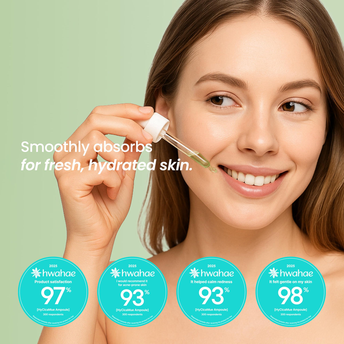 elravie ampoule applied on hand demonstrating cooling feel and quick hydration benefit