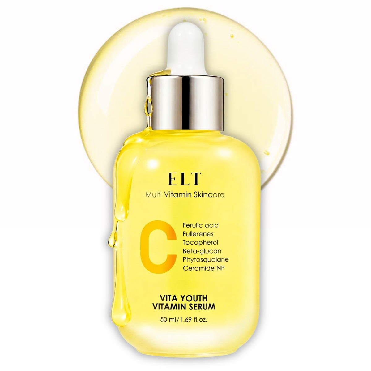 ELT bottle front view showing branding and 50ml size for clear identification