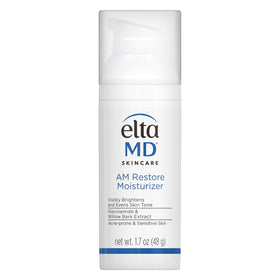EltaMD front pump bottle showing product and travel-ready size benefit