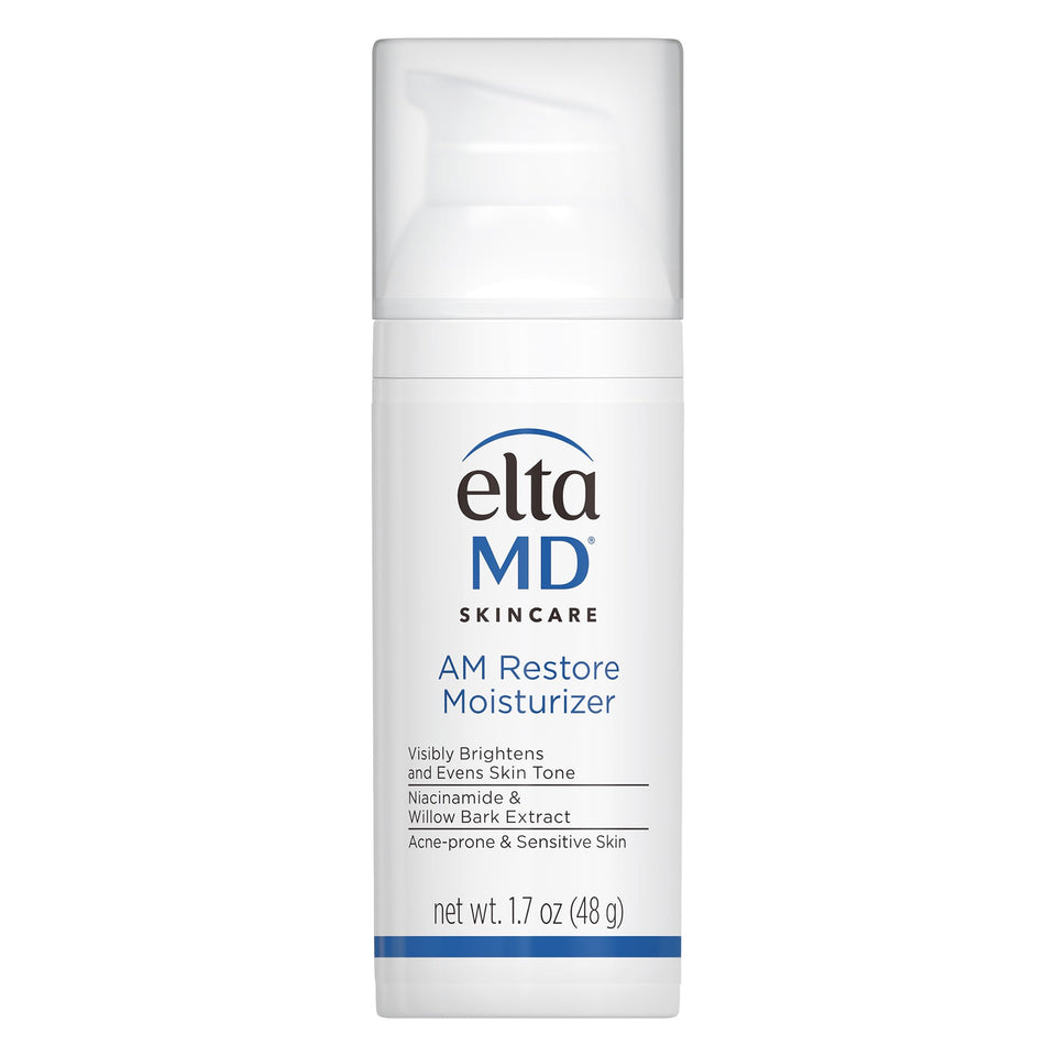 EltaMD front pump bottle showing product and travel-ready size benefit