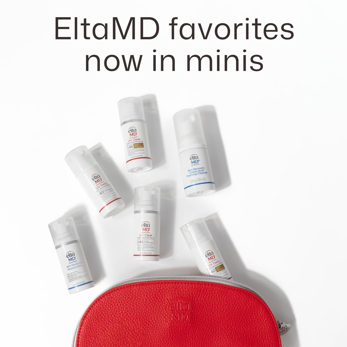 Bathroom shelf with EltaMD AM Restore showing morning routine hydration benefit