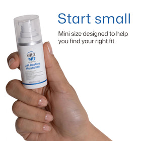 Close-up of EltaMD texture showing lightweight cream consistency for quick absorption