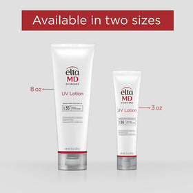 EltaMD lotion applied to forearm demonstrating blendability and no white cast