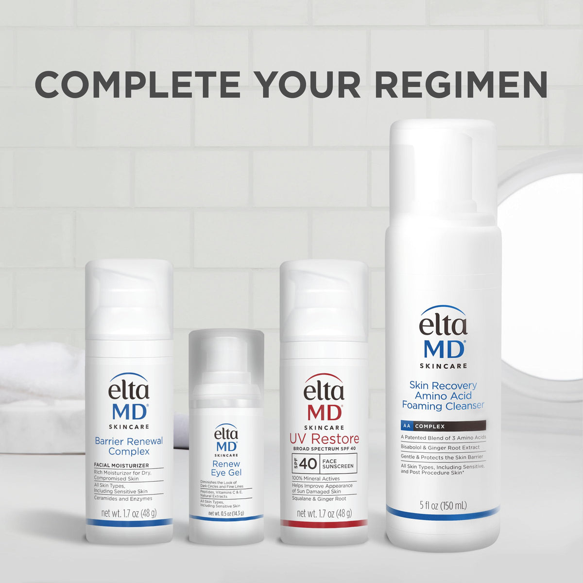 EltaMD before and after skin texture comparison highlighting smoother appearance