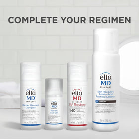 EltaMD before and after skin texture comparison highlighting smoother appearance