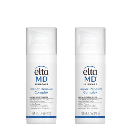 EltaMD front packaging showing two moisturizers and clear product benefit