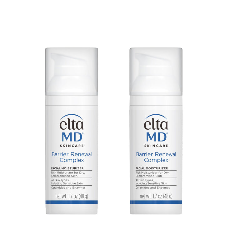 EltaMD front packaging showing two moisturizers and clear product benefit