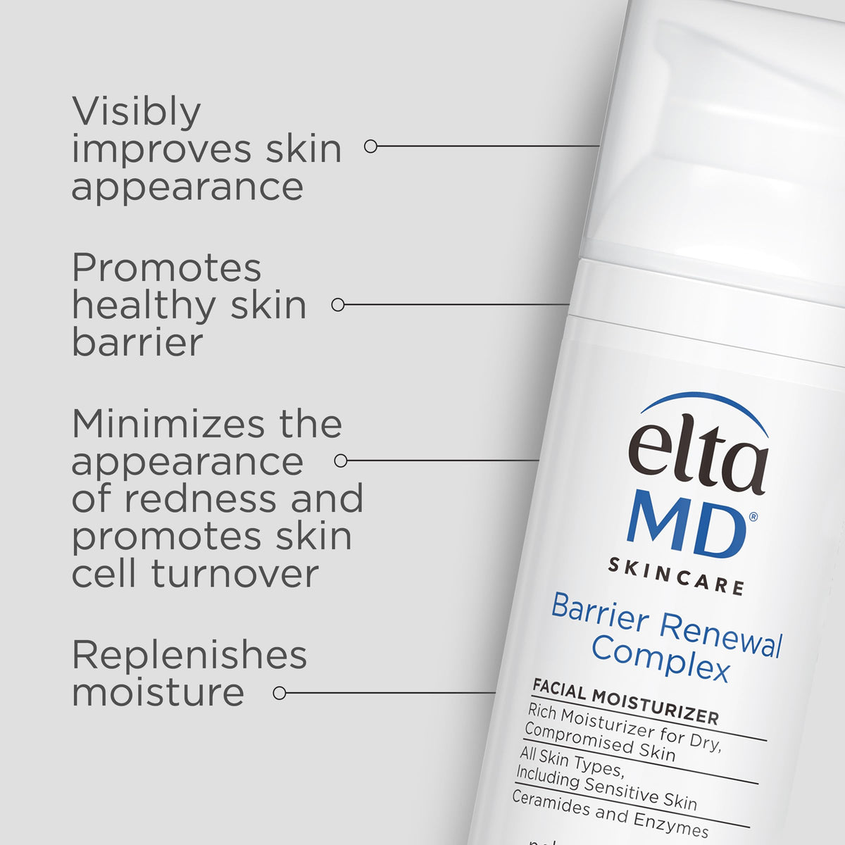 EltaMD cream texture close-up highlighting smooth hydrating consistency
