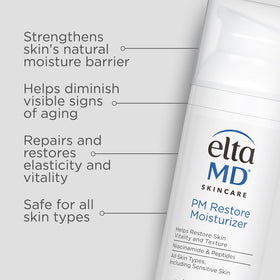 EltaMD cream texture close-up highlighting lightweight, fast-absorbing hydration