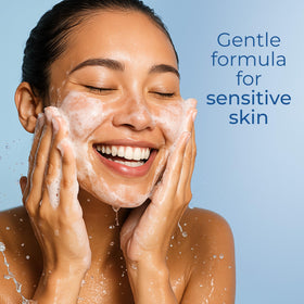 EltaMD foam texture close-up revealing gentle creamy lather benefit