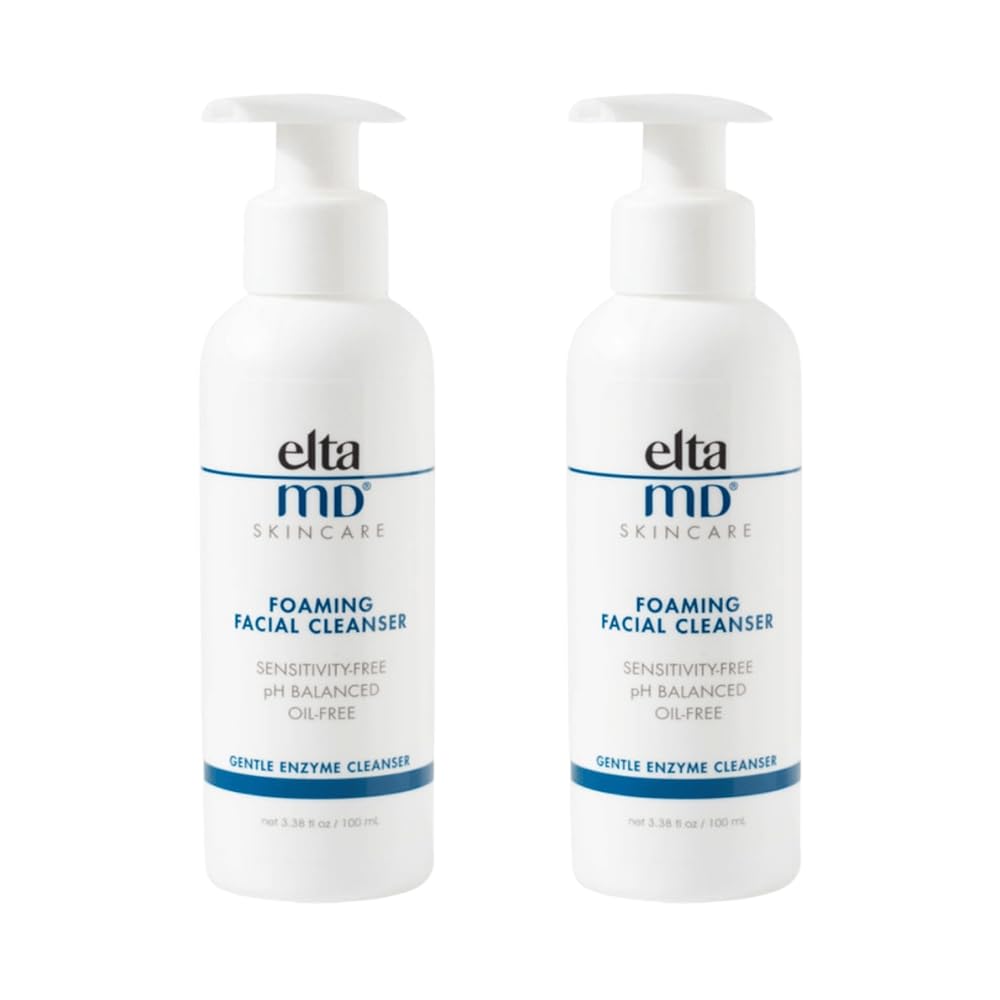 EltaMD front pump bottle showing cleanser and easy-dispense feature for controlled use