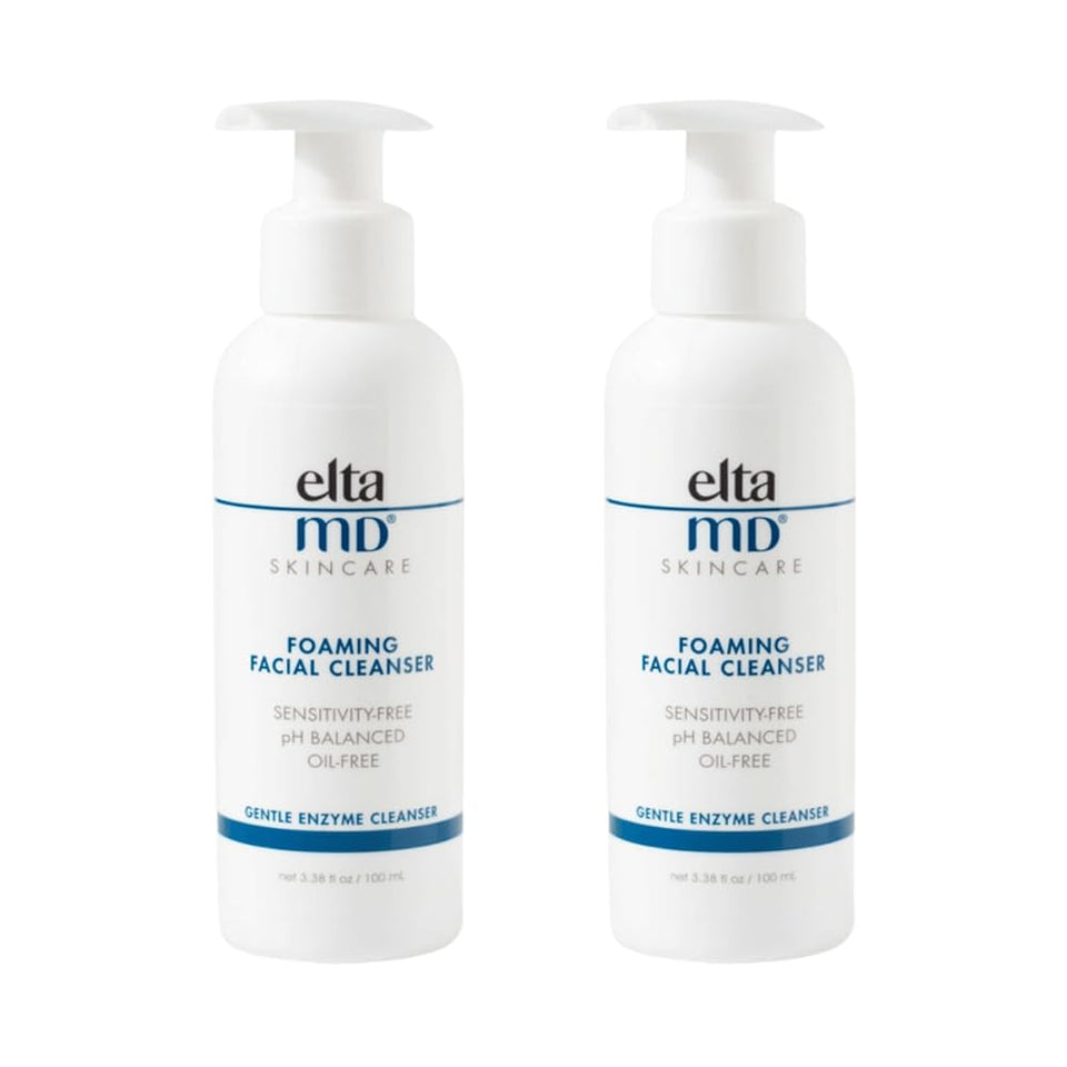 EltaMD front pump bottle showing cleanser and easy-dispense feature for controlled use