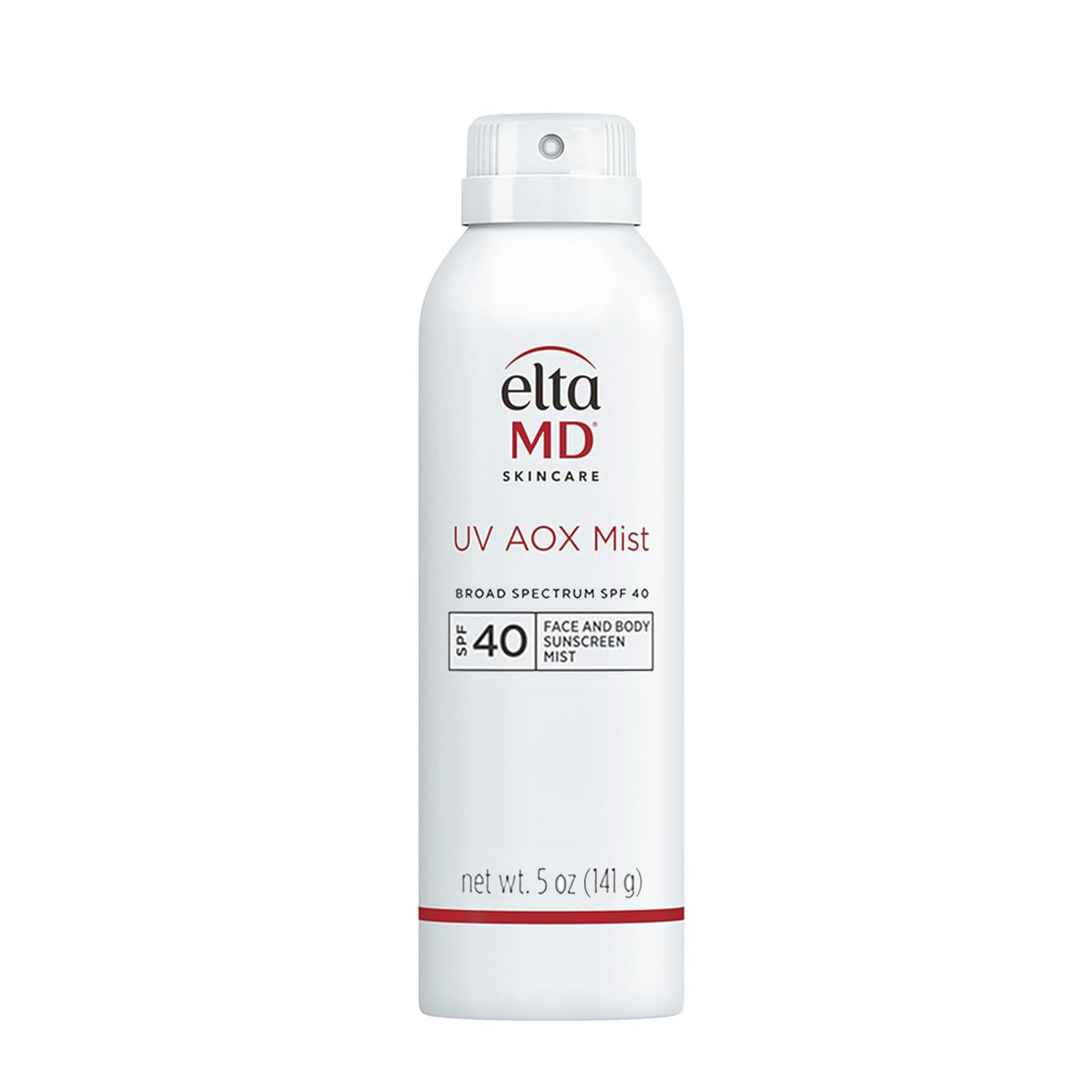 EltaMD front packaging showing SPF 40 mist and zinc oxide benefits