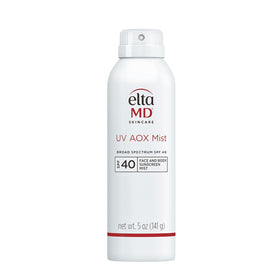 EltaMD front packaging showing SPF 40 mist and zinc oxide benefits