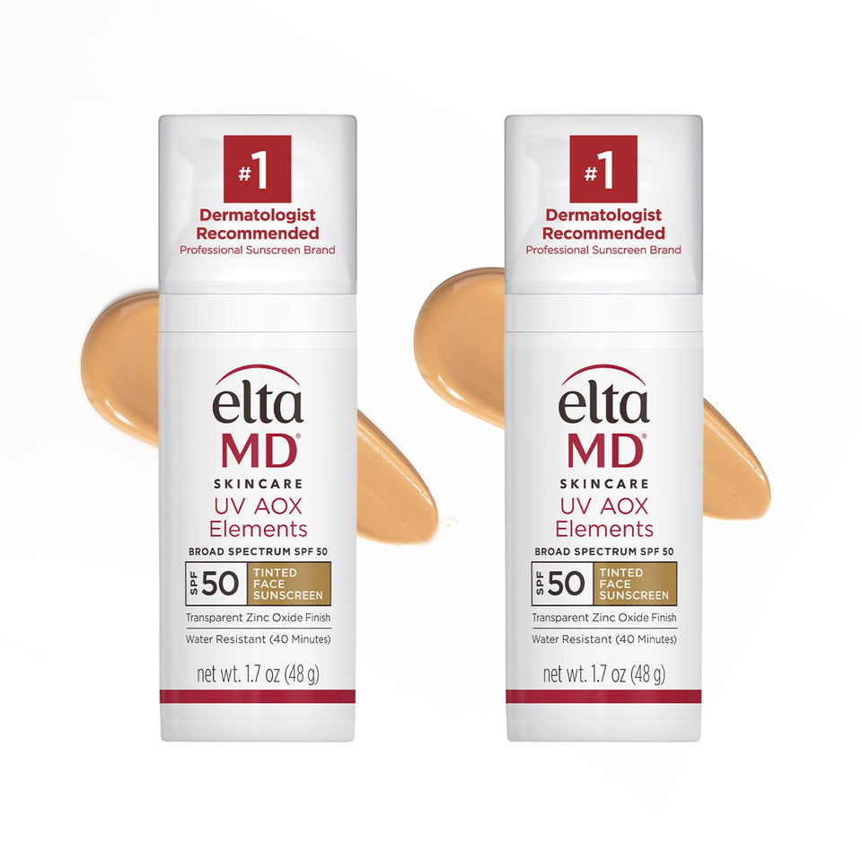 EltaMD front pump bottle showing label and SPF 50 protection benefit