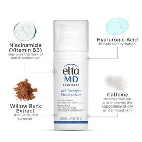 EltaMD in-use during morning routine showing layering under sunscreen benefit