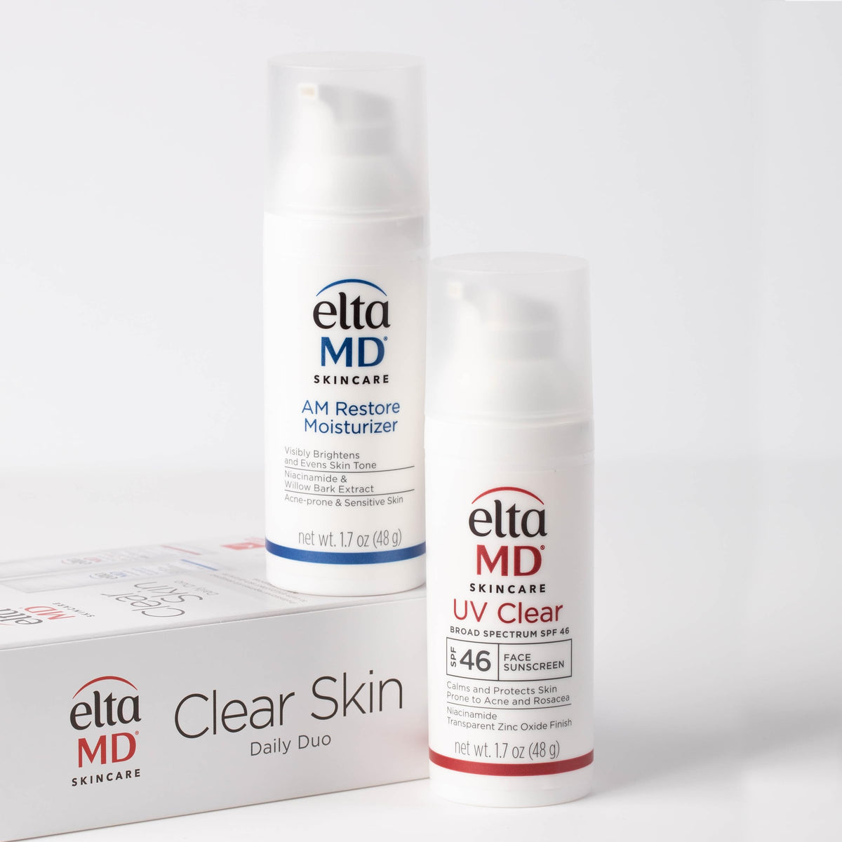 Applying EltaMD products to face demonstrating calm, protected skin