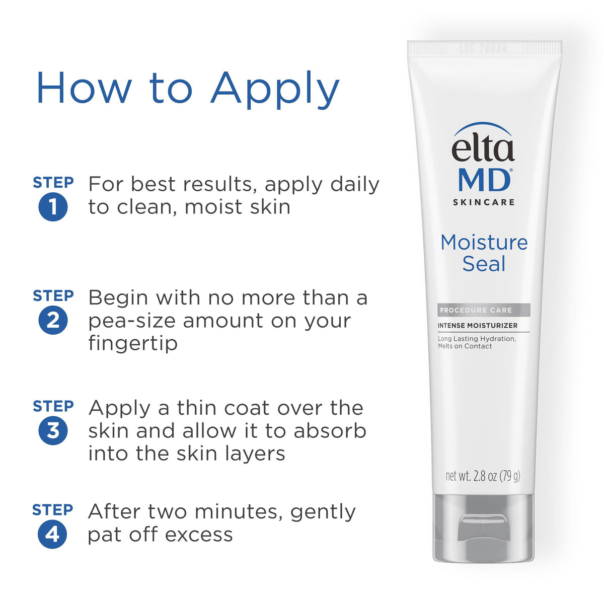 EltaMD Moisture Seal used on face showing gentle hydration after dermatologic care